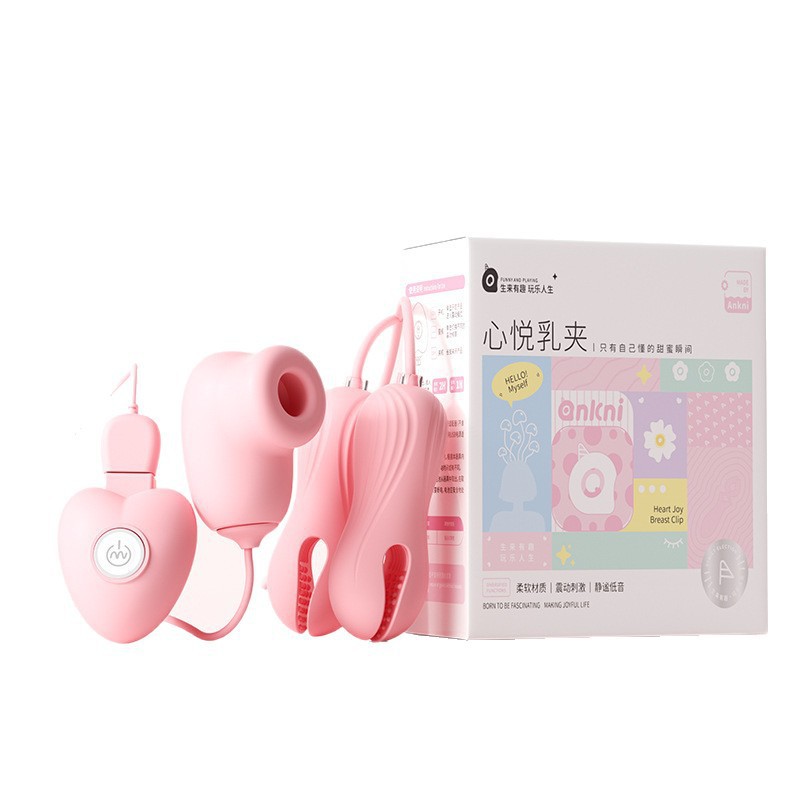 Mystery Heart Pleasure Breast Clip Wired Breast Massager with Remote Control - Image 5