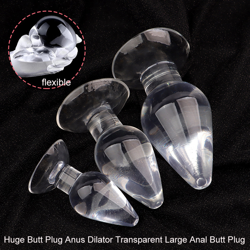 Giant Soft Anal Plug Set with Suction Cup, TPE Prostate Stimulator, 3 Sizes - Image 2