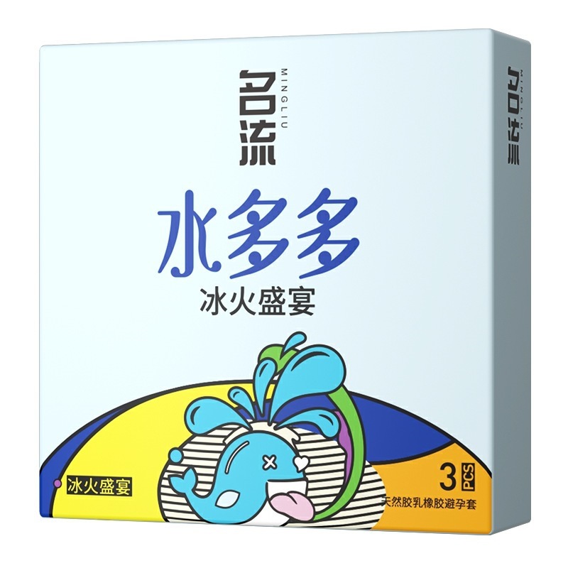 Celebrity Liu Duoduo Ice and Fire Feast 3-Pack Ultra-Thin Latex Condoms, Medium - Image 5