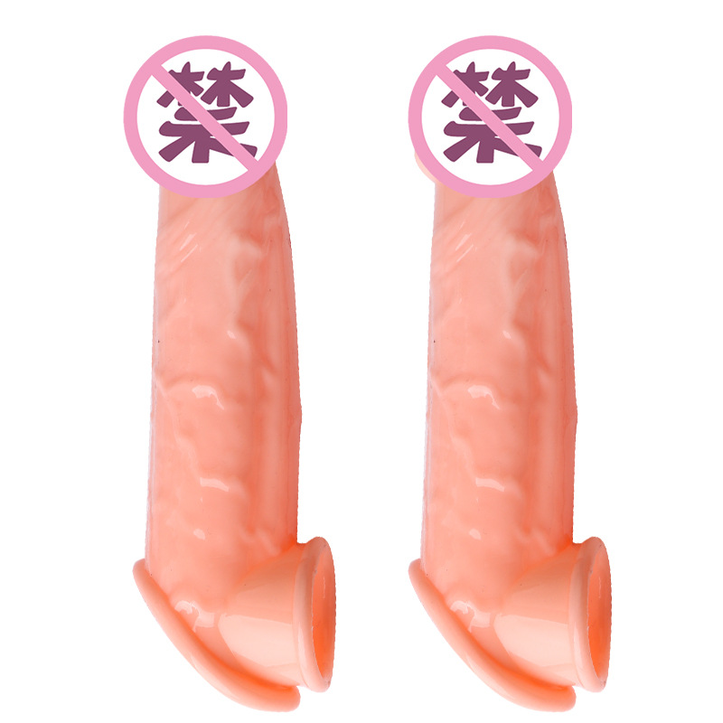 Spiked Extended Condom for Men, Thickened TPE Sleeve with Large Spikes, Transparent, 2 Oil Pouches - Image 4