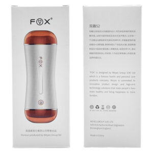 FOX Double Fun S2 Double-Head Interactive Masturbator with Voice Feedback and USB Rechargeable Motor