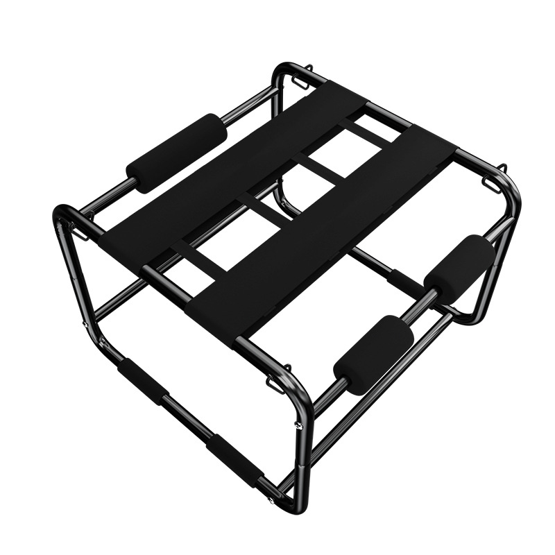 Jiuai SM Sex Chair in Black Iron and Foam, Adult Bondage Furniture - Image 5