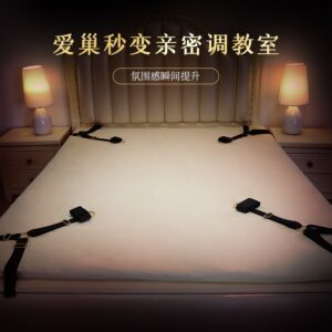 Multi-Use Bondage Bed Restraints with Detachable Triangular Straps for Couples