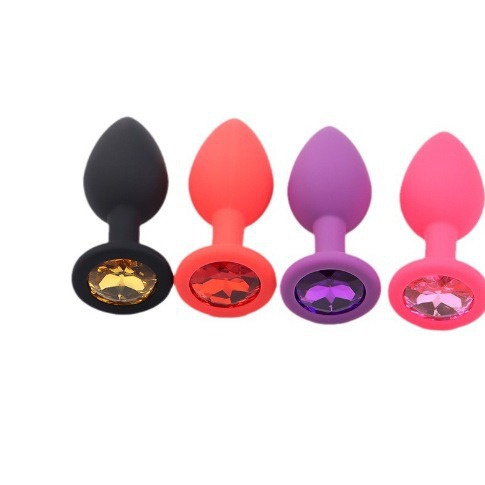 Silicone Anal Plug Set with Drill Detail, 3-Piece Purple Trainer Kit - Image 2