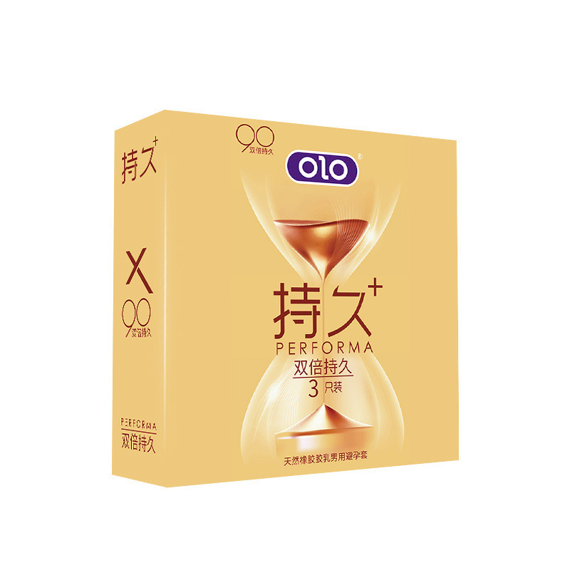 Olo Double-Lasting Condoms, 3-Piece Pack, Thin Natural Latex, Vanilla Scented - Image 5