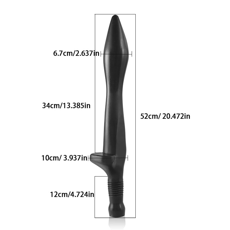 Ultra-Realistic Anal Plug with Suction Cup, Black PVC Backdoor Toy - Image 2