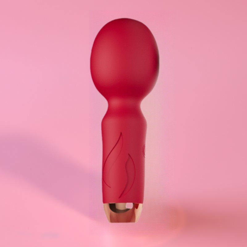Rechargeable Mini Vibrator Egg, Silicone One-Button Bullet Massager in Red - Image 4