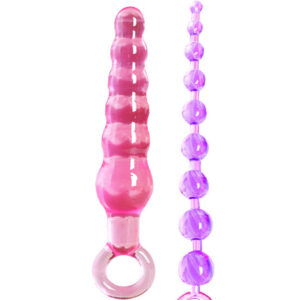 Nine-Star Bead Silicone Anal Plug with Tail, Adult Anal Beads