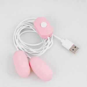 USB Rechargeable Vibrating Egg with 12 Vibration Patterns, Pink or Purple TPE-ABS Design