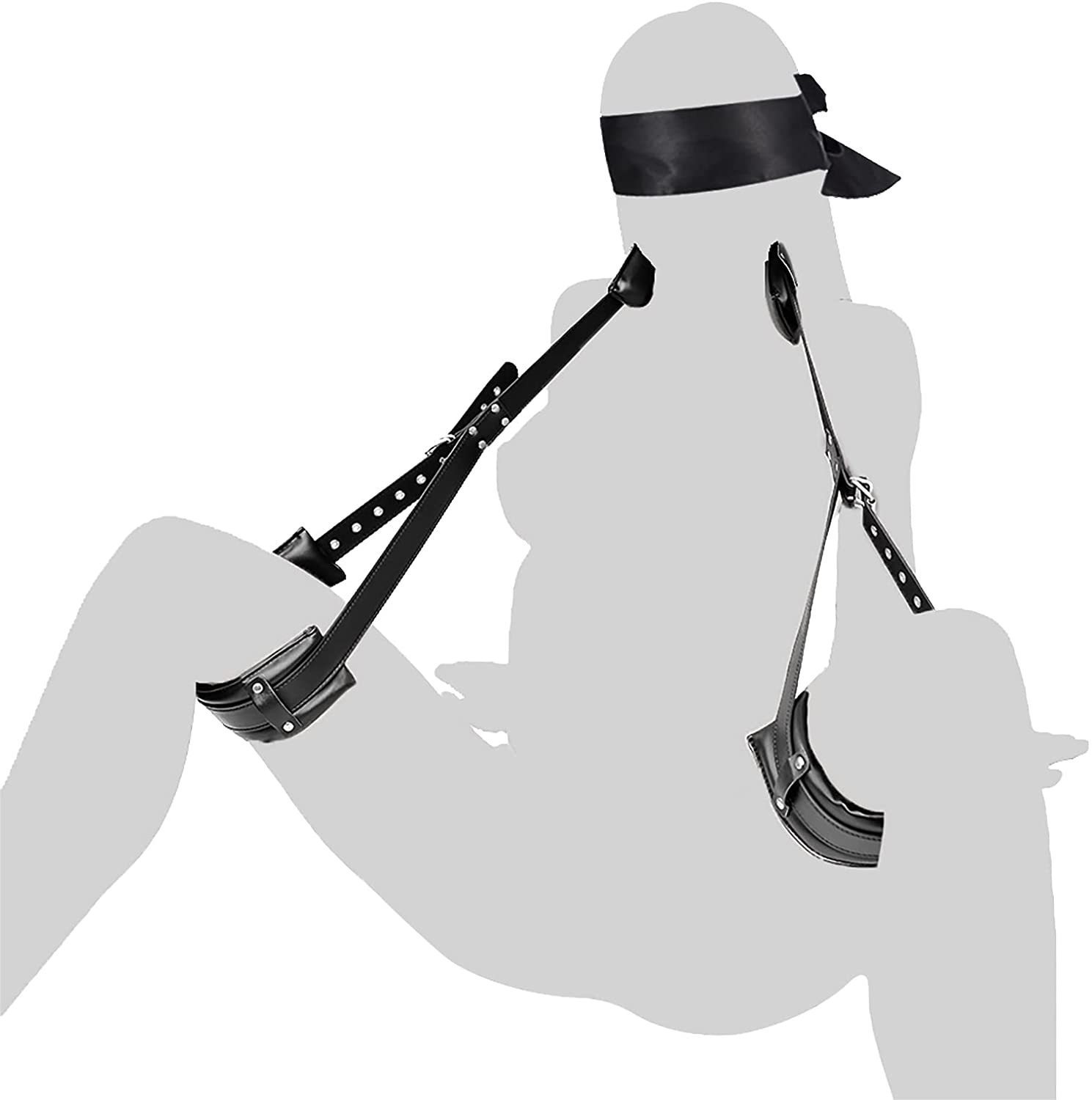 M-Shaped Leg Spreader Bondage Pillow with Adjustable Straps for Couples - Image 4