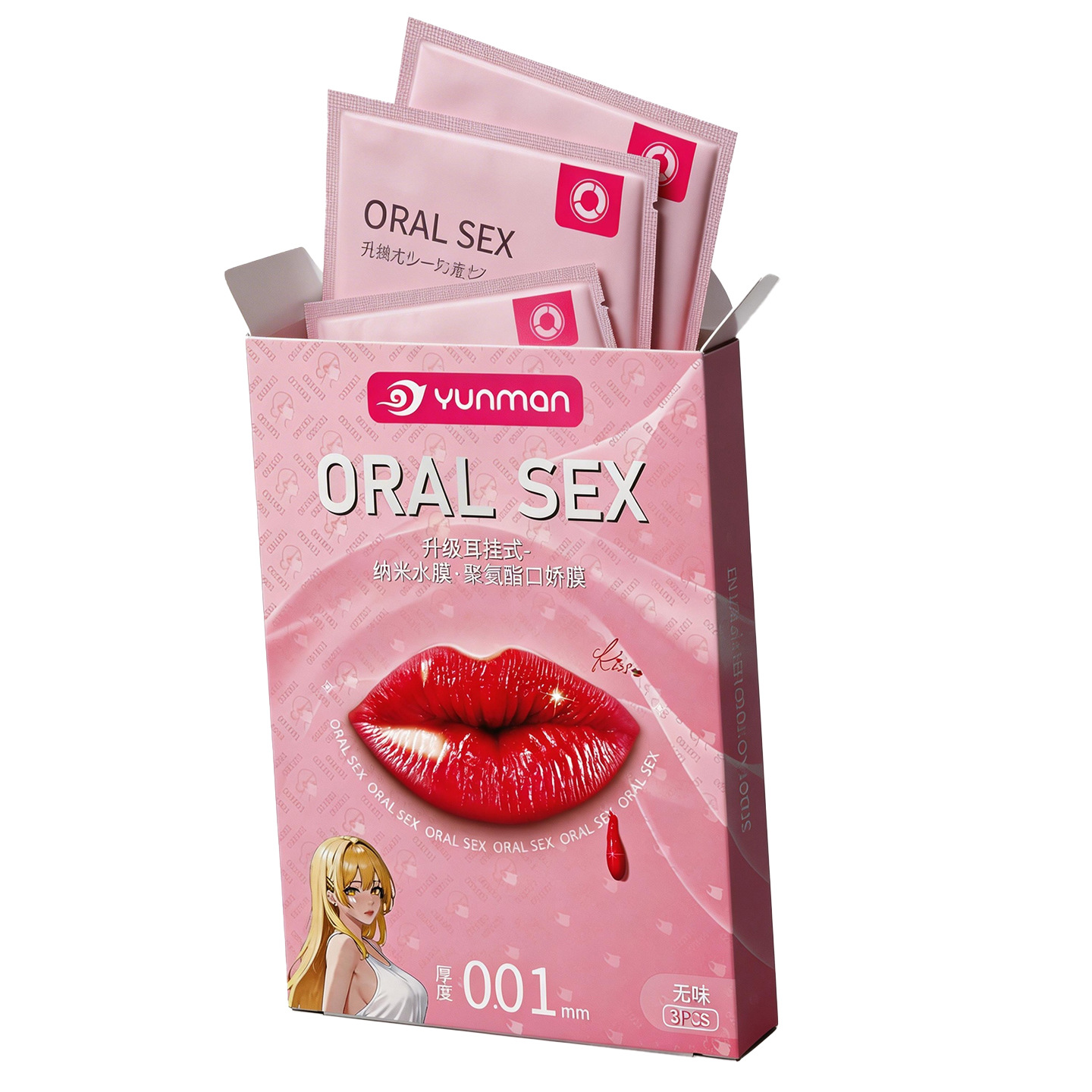 Ear-Loop Oral Barrier Mask for Men, Transparent PU, 3-Pack Nano Film - Image 5