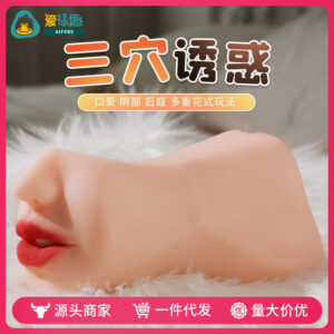 Fujiwara Kei Two-Tone Double-Layer Male Masturbator with Vaginal, Anal and Oral Orifices