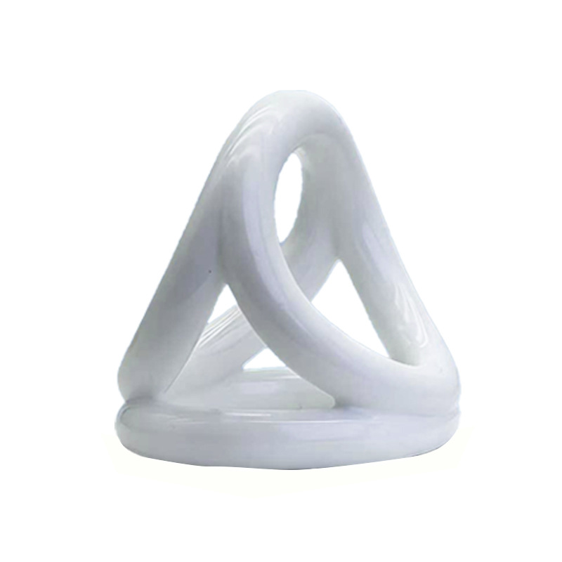 Men's Wearable TPE Cock and Ball Ring, Manual Delay Support, Yellow - Image 5