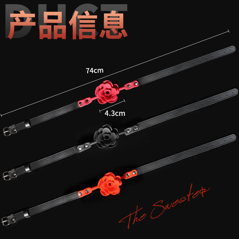 Silicone Mouth Plug with Leather Strap for Couples Bondage Play - Image 4