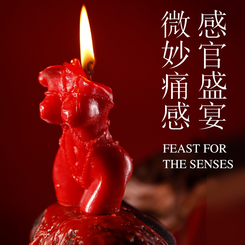 Low-Temperature Soy Wax Massage Candle for Couples, Red Fragrance Candle - Image 4