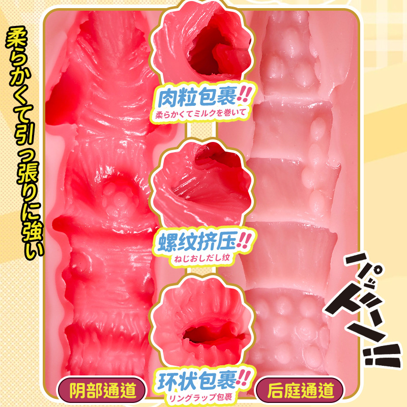 Manual Male Masturbator Set with Realistic Vaginal and Anal Molds, TPE, 3-Piece Pack - Image 4