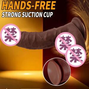 Liquid Silicone Realistic Dildo, Extra-Large Manual Design for Internal and Clitoral Stimulation