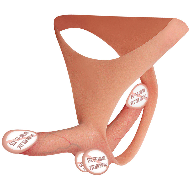 Jiuai Wearable Dildo Toy for Women, Liquid Silicone, Leather Pants Style, Battery Vibration - Image 5