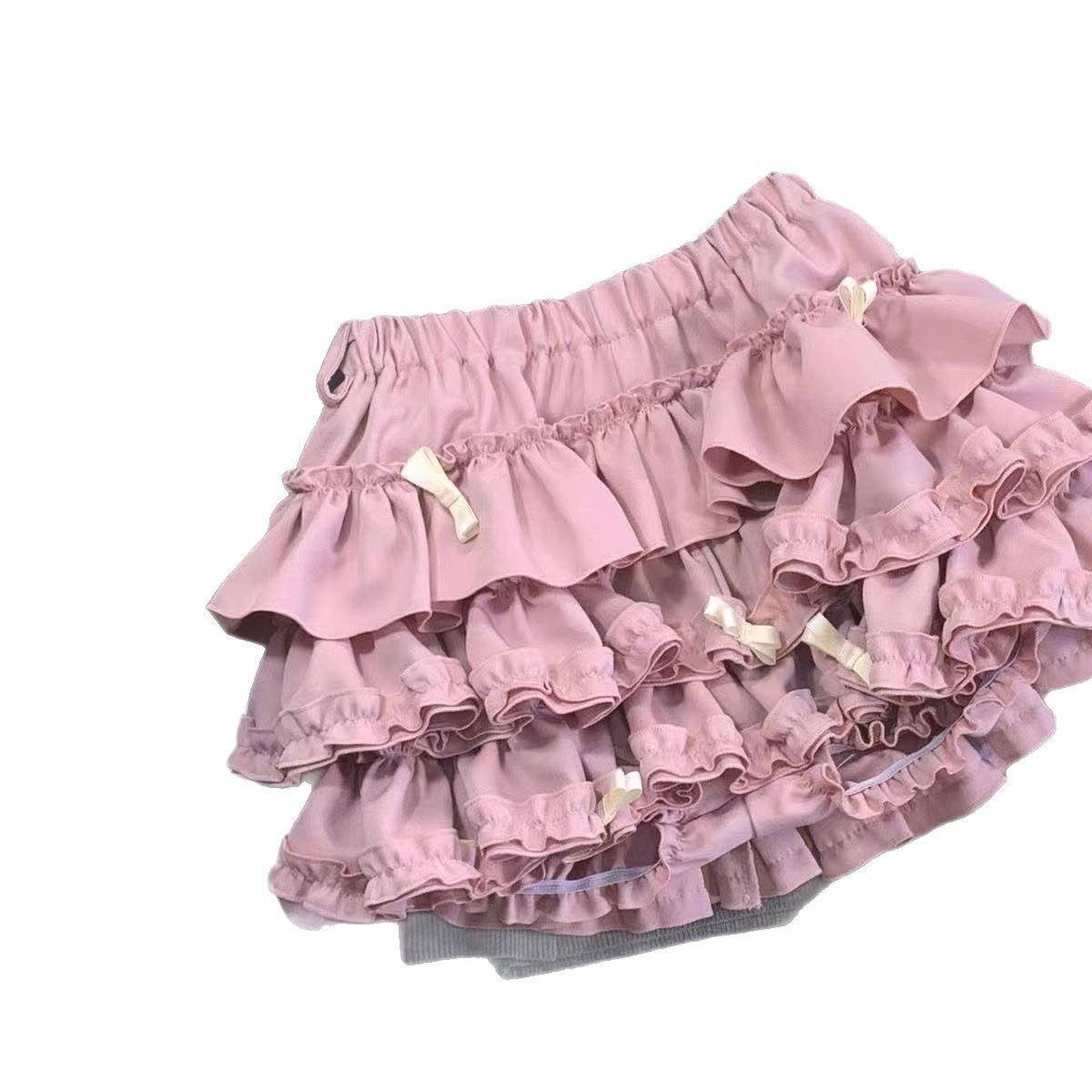 Pink Lace Mini Tutu Skirt, Slim Fit Polyester Cosplay Costume, One Size - Image 5