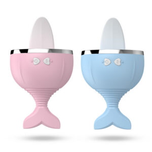 Whale-Shaped Tongue-Lick Vibrator with Variable-Frequency Suction, Rechargeable Jump Egg for Women