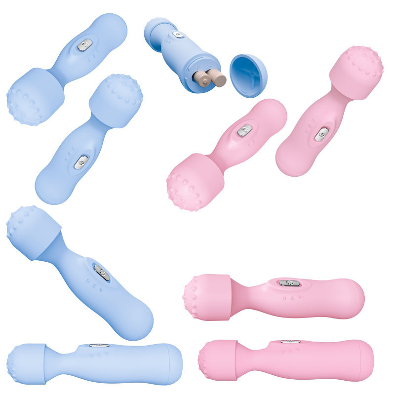 Rechargeable Mini AV Vibrator, Frequency-Conversion Massage Stick, Pink or Blue - Image 4