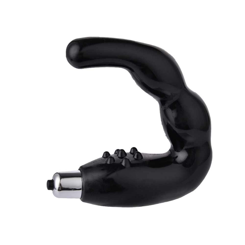 C-Type Electric Prostate Massager with Silicone Beads, ABS Anal Plug Vibrator - Image 5