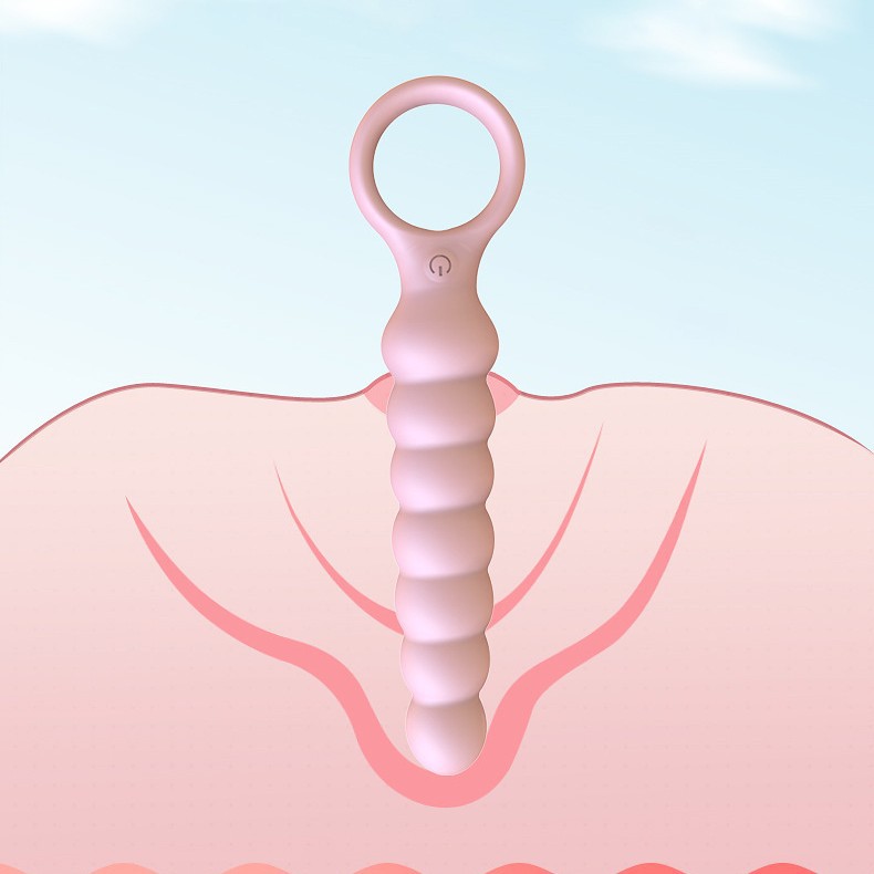 Vibrating Anal Beads with Prostate Massage, Silicone, Button Control - Image 4