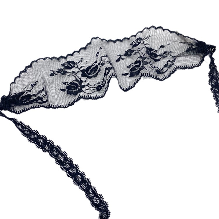 Black Lace Edge Semi-sheer Hollow Veil Intimate Apparel - Image 5