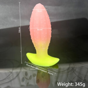 Jiuai Pineapple Anal Plug, Small Liquid Silicone, Colourful Alternative Adult Toy