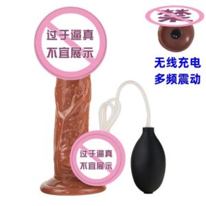 Water-Spraying Squirting Dildo, Soft PVC, Transparent, Simulated Ejaculation Toy