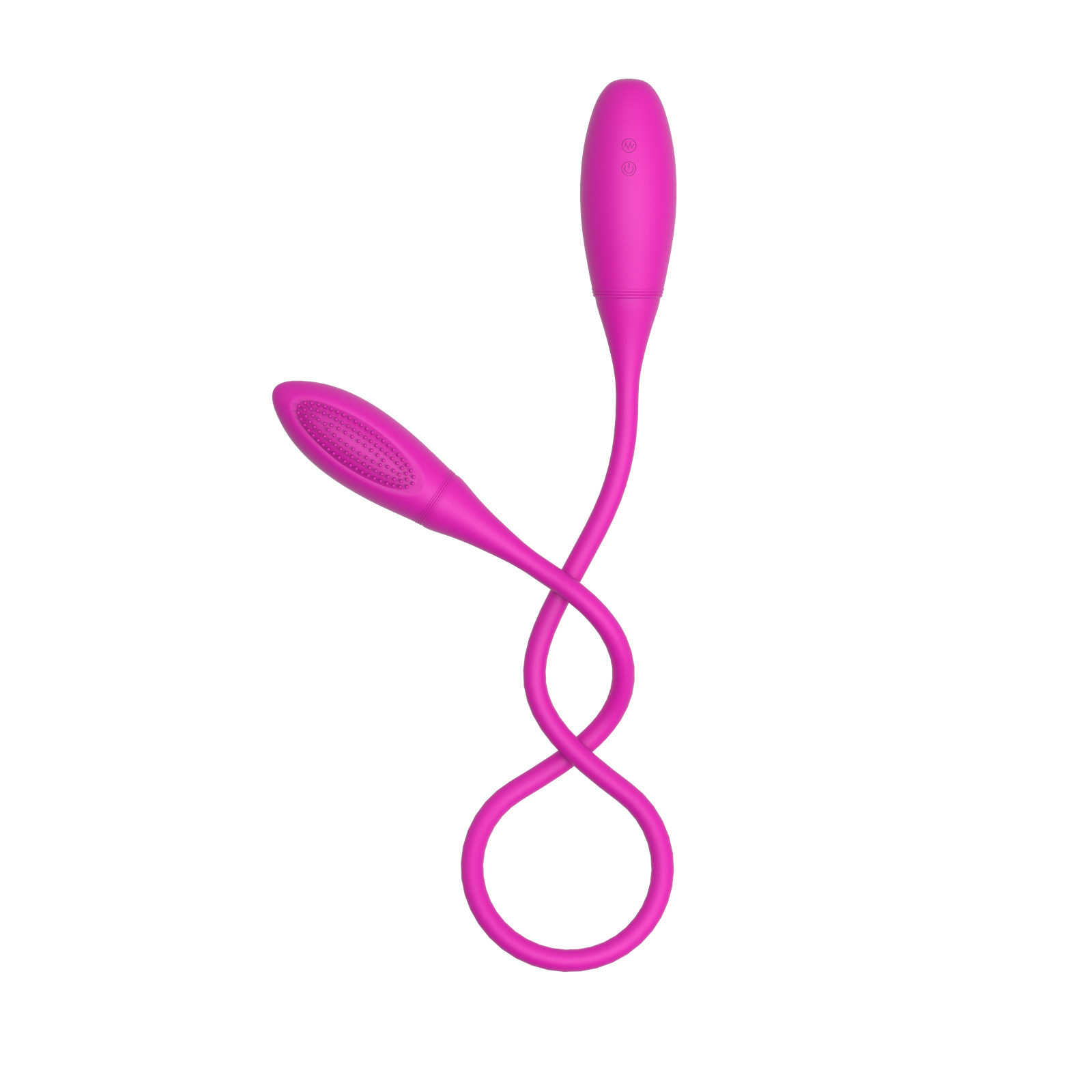 Dual-Head Vibrating Egg Anal Plug, Silicone Couples Prostate Massager with Button Control - Image 2