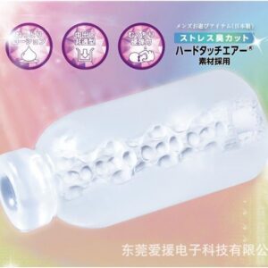 Transparent Baby Bottle Manual Masturbator Cup, Soft TPE Sleeve, 370g