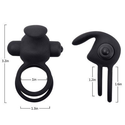 10-Frequency Rechargeable Remote-Control Vibrating Ring, Silicone Couples Ring for Clitoral Stimulation - Image 3