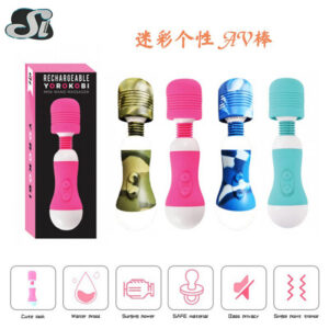 Rechargeable Mini Bullet Vibrator, Silent Av Stick Massager for Couples, Liquid Silicone