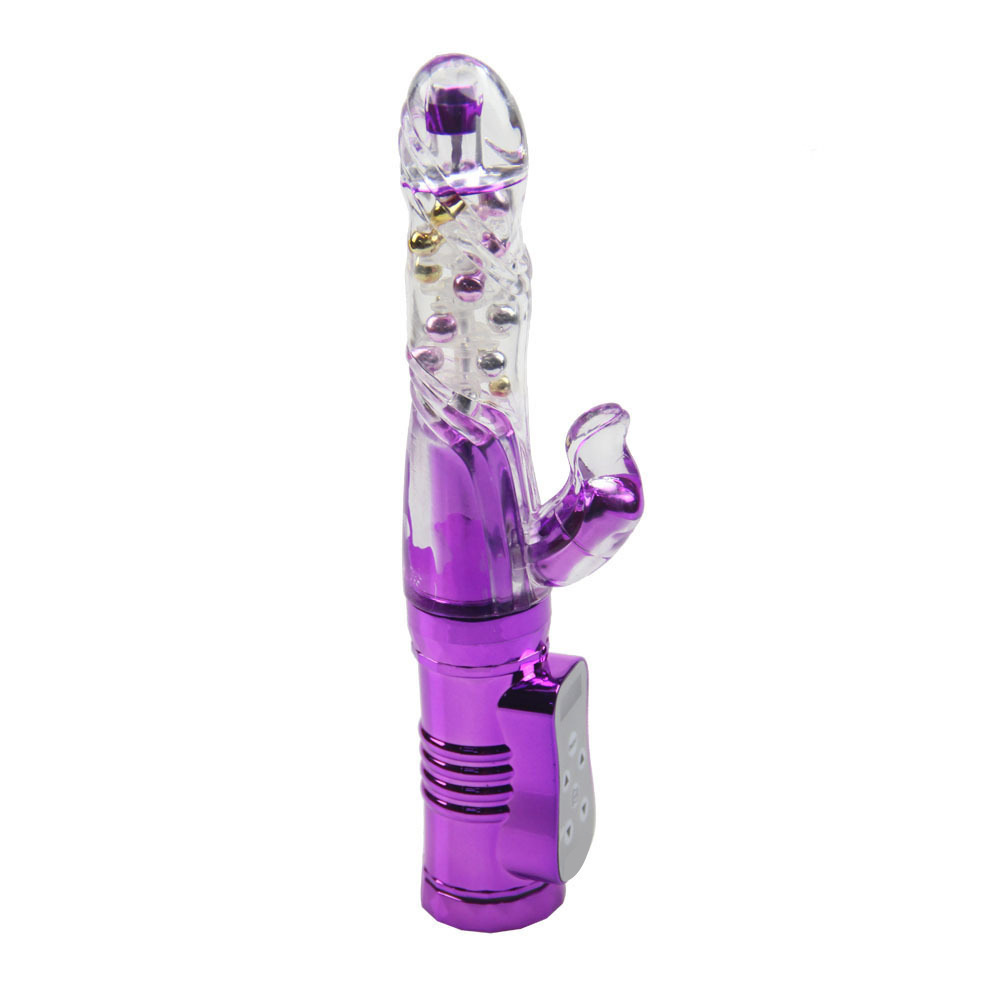 Retractable Rotating Bead Vibrator with 36 Modes, USB Rechargeable Thrusting Wand - Image 4