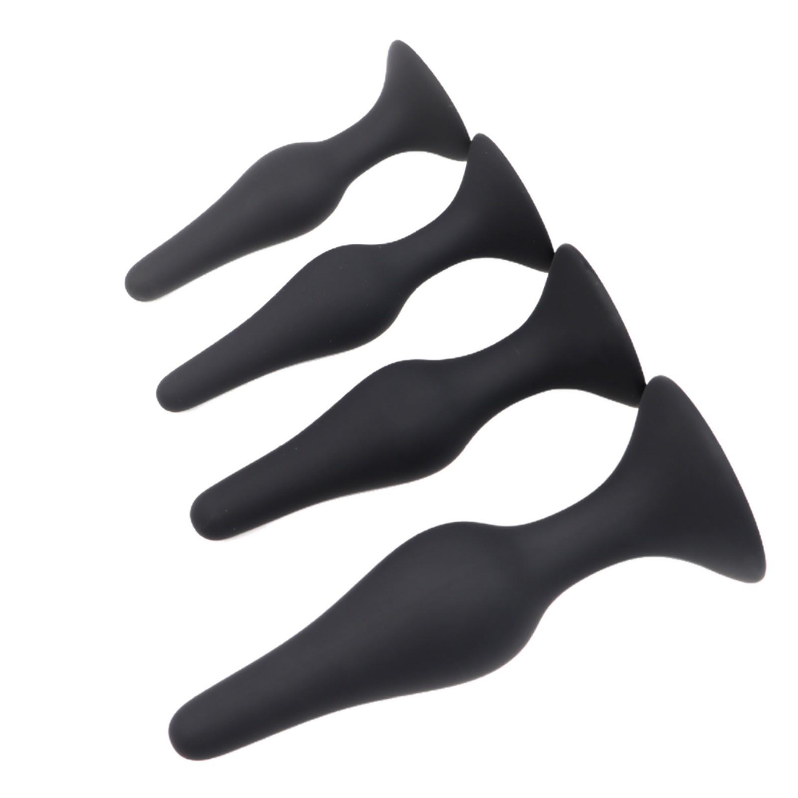 Suction Cup Anal Plug, Silicone Anal Beads Training Strip, Black - Image 5