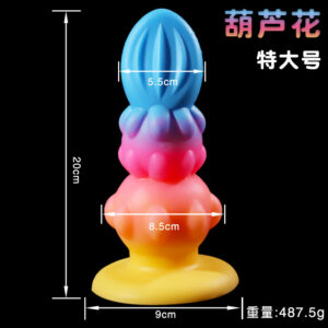 Jiuai Silicone Dildo for Adults, Small Anal Plug Style, Colorful Silicone