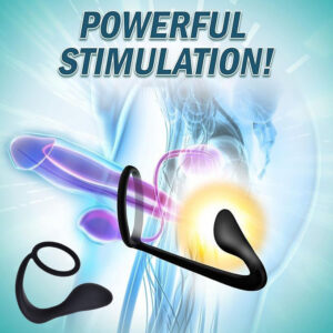 Locking Anal Plug with Ring Prostate Massager, Silicone Two-in-One Training Toy
