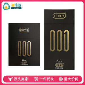 Durex 001 Polyurethane Condoms, Pack of 6, Ultra-Thin Medium Size