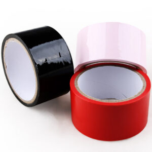 Macki Electrostatic Restraint Tape, PVC Bondage Tape for Adults, Black and Red, 120 per Box