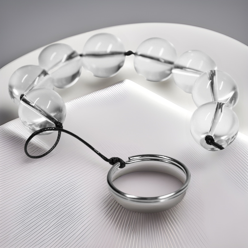 Glass Anal Beads Small Transparent Adult Anal Toy - Image 4