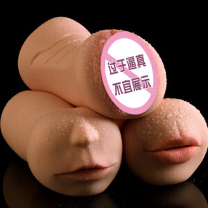 Jiuai Double-Headed Manual Male Masturbator, Silicone Inverted Mold, Flesh Tone