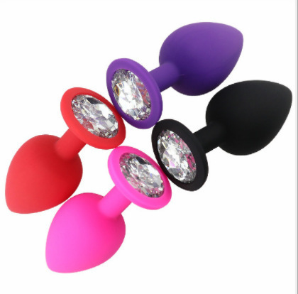 Silicone Anal Plug, Small Round Purple Unisex Rear Tease Toy - Image 2
