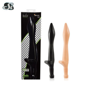 Ultra-Realistic Anal Plug with Suction Cup, Black PVC Backdoor Toy