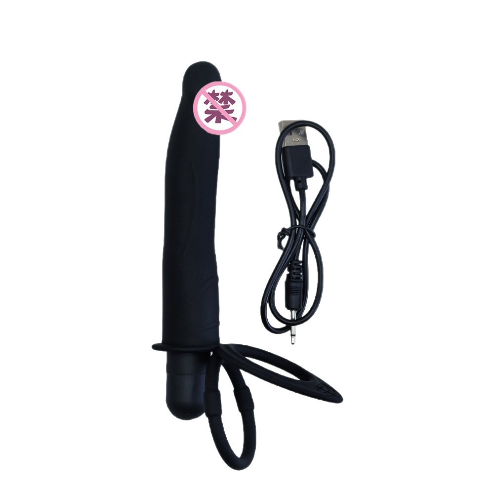 Dual-Ring Silicone Wearable Anal Plug with Remote-Controlled Vibrating Lock Ring - Image 5