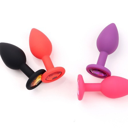 Silicone Anal Plug Set with Drill Detail, 3-Piece Purple Trainer Kit - Image 3