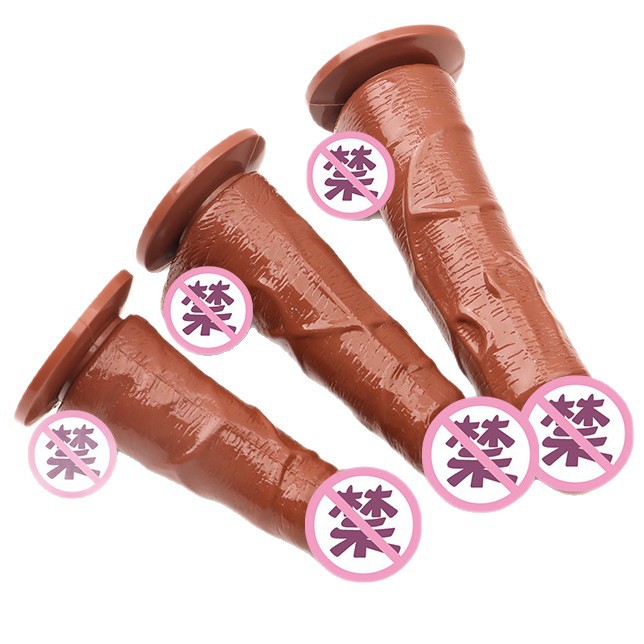 Realistic Soft TPE Dildo, Manual Female Masturbation Device, Large Black - Image 5