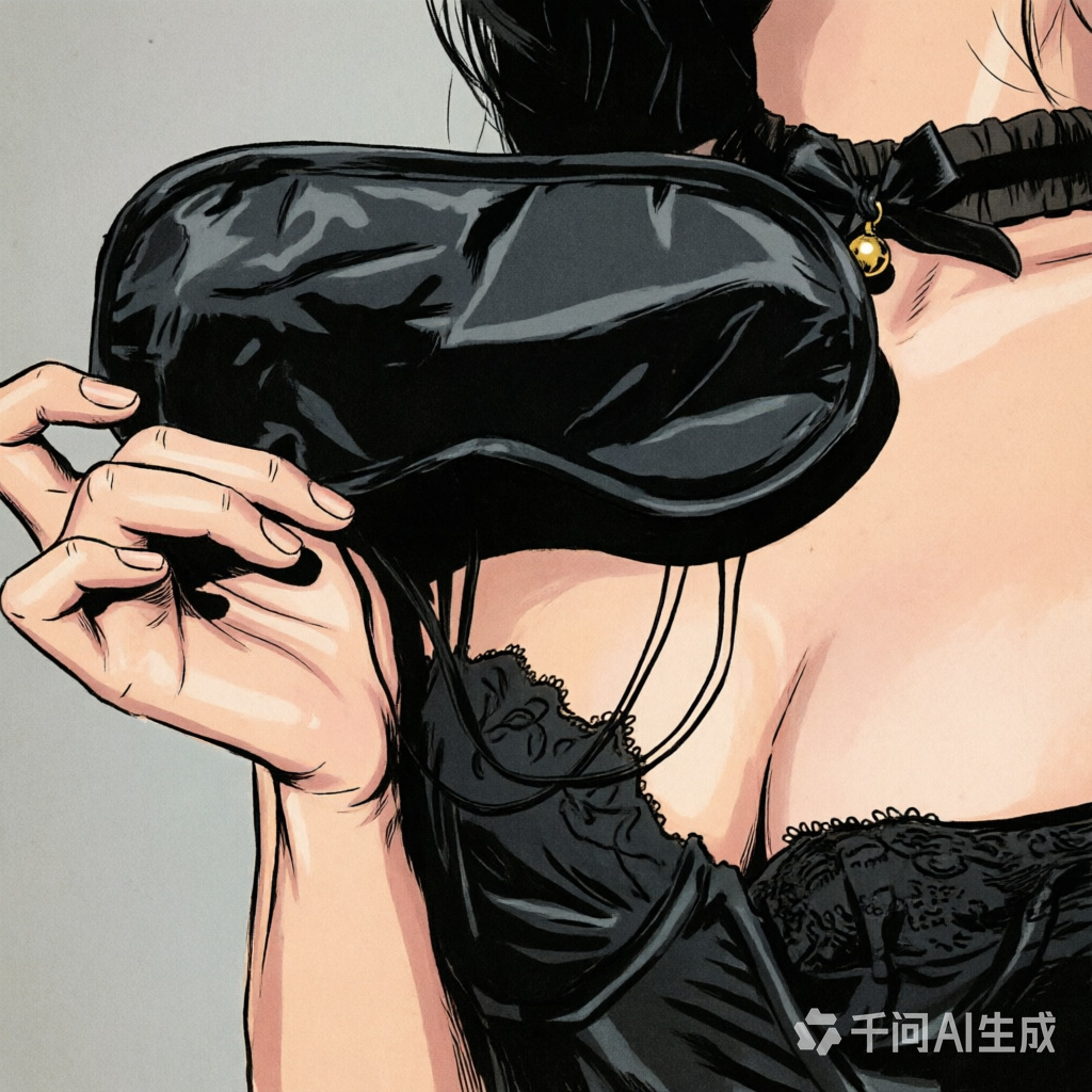 Light-Blocking Eye Mask with Matching Collar, Bondage & Restraint Accessory Set - Image 4