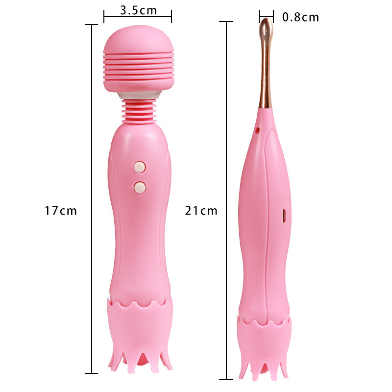 Double-Headed Rechargeable Silicone Massage Vibrator with Wireless Remote Control - Image 5