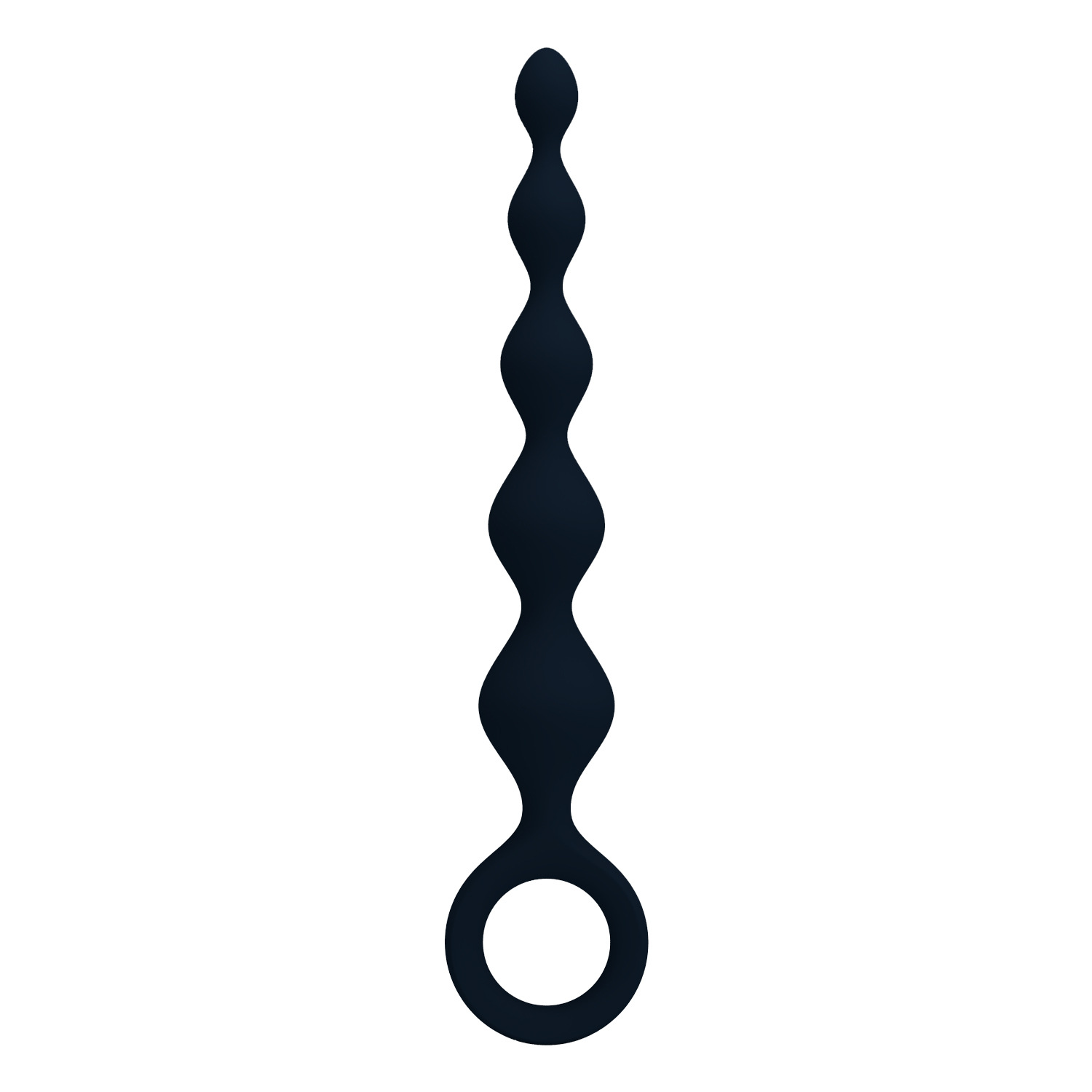 Gradual Expansion Silicone Anal Beads Prostate Massager Plug, Five-Bead Black Design - Image 5
